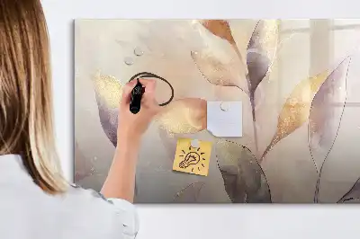 Magnetisk rittavla med akvarellväxtmotiv