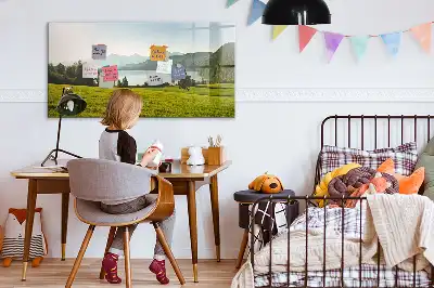 Magnetisk tavla med penna berg och slätt