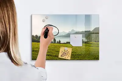 Magnetisk tavla med penna berg och slätt