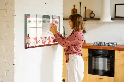 Magnetisk rittavla veckoplanerare för barn