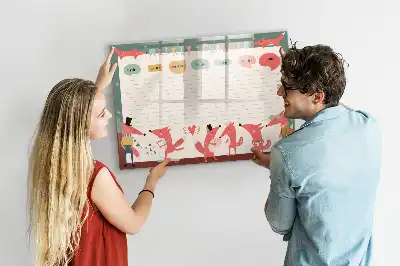 Magnetisk rittavla veckoplanerare för barn