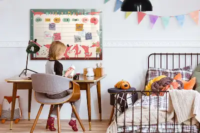Magnetisk rittavla veckoplanerare för barn