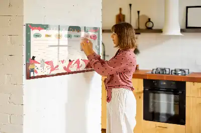 Magnetisk rittavla veckoplanerare för barn