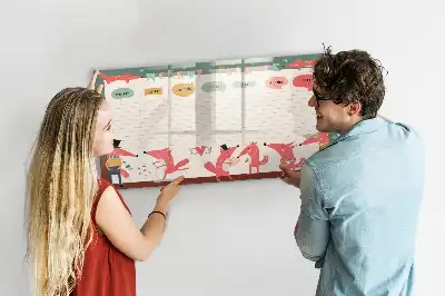 Magnetisk rittavla veckoplanerare för barn