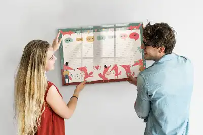 Magnetisk rittavla veckoplanerare för barn