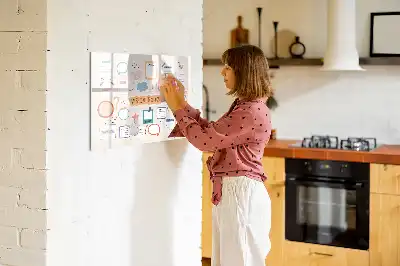 Magnetisk anslagstavla färgglad tavla med medföljande penna