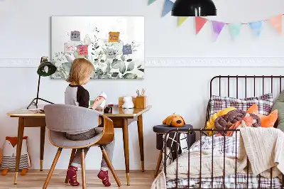 Magnetisk rittavla med växtbladmönster