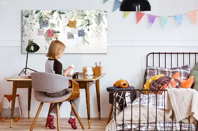 Magnetisk tavla med penna och växtbladsmotiv