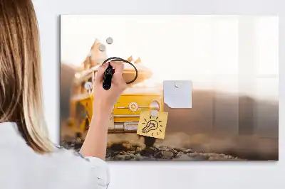 Magnetisk tavla med penna tema Semester med bil