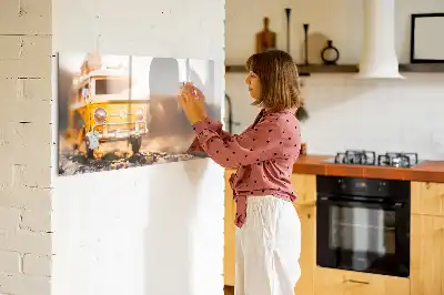 Magnetisk tavla med penna tema Semester med bil