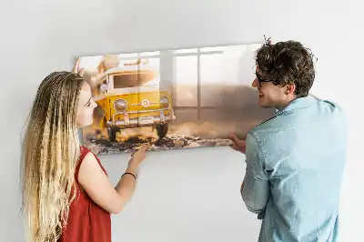 Magnetisk tavla med penna tema Semester med bil