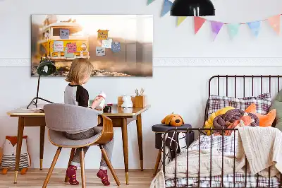 Magnetisk tavla med penna tema Semester med bil