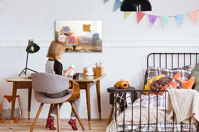 Magnetisk tavla med penna tema Semester med bil