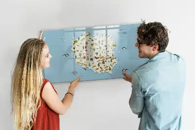 Magnetisk rittavla med karta över polska djur