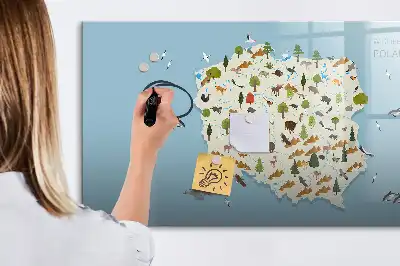 Magnetisk rittavla med karta över polska djur
