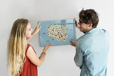 Magnetisk rittavla med karta över polska djur