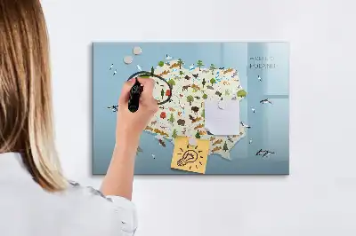 Magnetisk rittavla med karta över polska djur