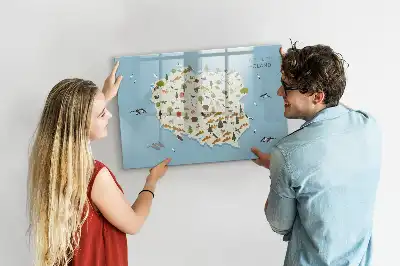 Magnetisk rittavla med karta över polska djur