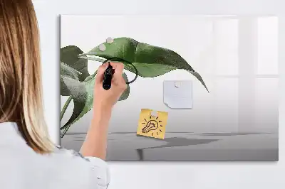 Magnetisk tavla med penna motiv med abstrakta blad