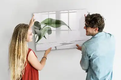 Magnetisk tavla med penna motiv med abstrakta blad