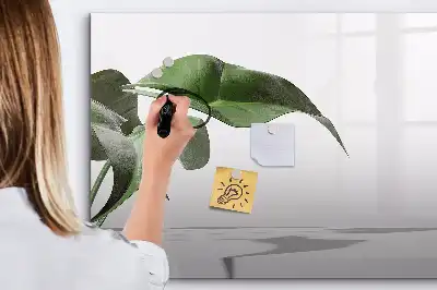 Magnetisk tavla med penna motiv med abstrakta blad
