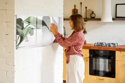 Magnetisk tavla med penna motiv med abstrakta blad