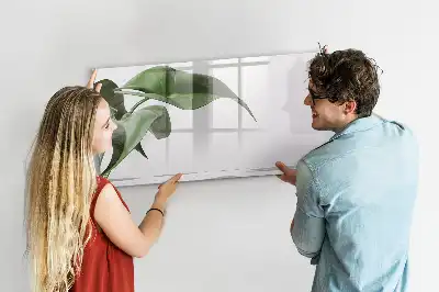 Magnetisk tavla med penna motiv med abstrakta blad