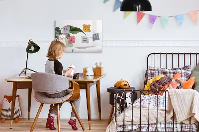 Magnetisk tavla med penna motiv med abstrakta blad
