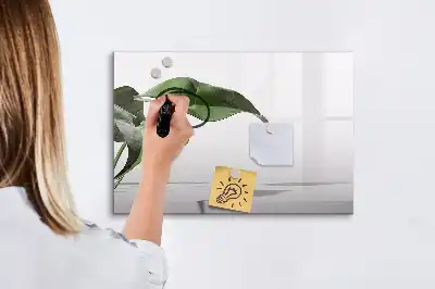 Magnetisk tavla med penna motiv med abstrakta blad