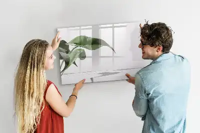 Magnetisk tavla med penna motiv med abstrakta blad