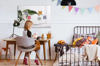 Magnetisk tavla med penna motiv med abstrakta blad