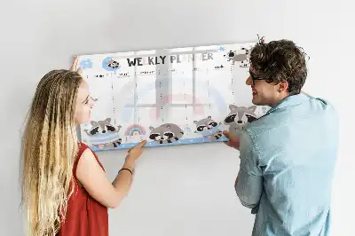 Veckoplanerare för barn magnetisk rittavla