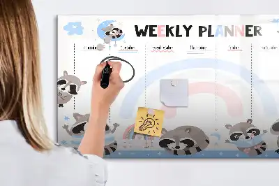 Veckoplanerare för barn magnetisk rittavla