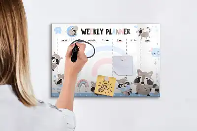 Veckoplanerare för barn magnetisk rittavla