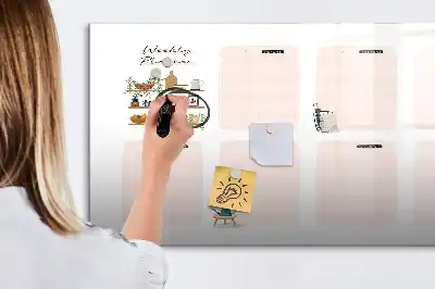 Veckoplanerare magnetisk tavla med penna