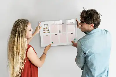 Veckoplanerare magnetisk tavla med penna