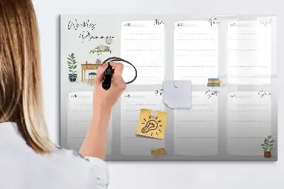 Magnetisk rittavla mysig veckoplanerare