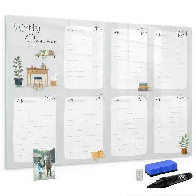 Magnetisk rittavla mysig veckoplanerare