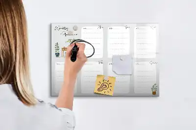 Magnetisk rittavla mysig veckoplanerare