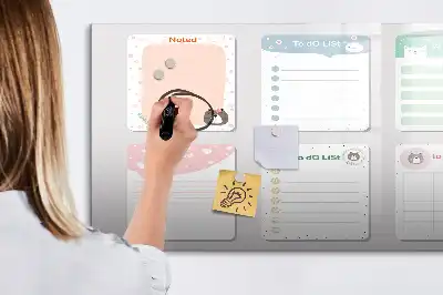 Magnetisk rittavla med färgglada anteckningar