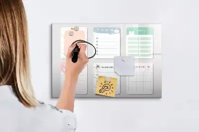 Magnetisk rittavla med färgglada anteckningar
