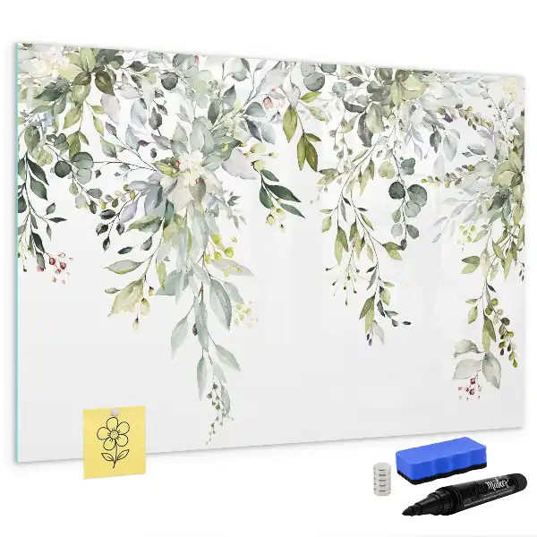 Magnetisk tavla med penna motiv blommande natur