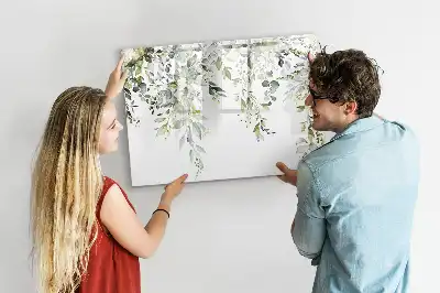 Magnetisk tavla med penna motiv blommande natur