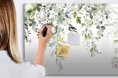 Magnetisk tavla med penna motiv blommande natur