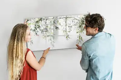 Magnetisk tavla med penna motiv blommande natur