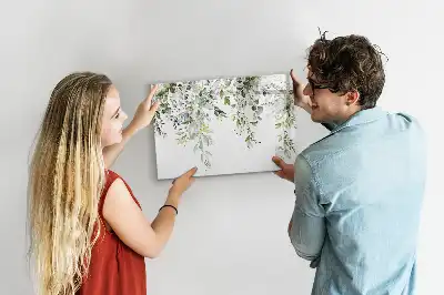 Magnetisk tavla med penna motiv blommande natur