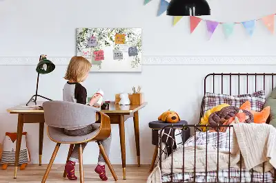 Magnetisk tavla med penna motiv blommande natur