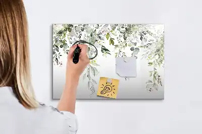Magnetisk tavla med penna motiv blommande natur