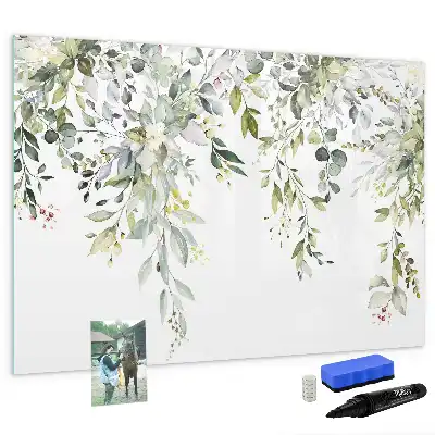Magnetisk tavla med penna motiv blommande natur
