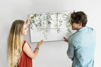 Magnetisk tavla med penna motiv blommande natur